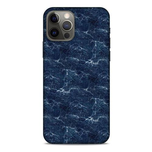 Mermer Desenli (15) Tema Antişok Kılıf Lacivert Apple iPhone 12 Pro Kılıf