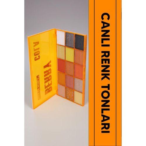 15 Renkli Sedefli Mat Far Paleti - 2'li Set