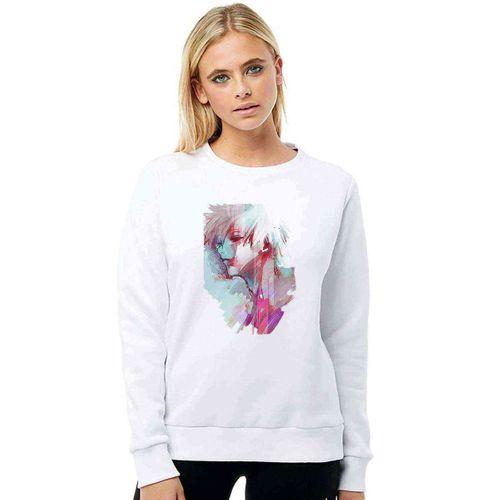 Anime Tokyo Ghoul Anteiku Baskılı Beyaz Kadın Sweatshirt