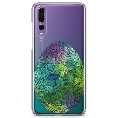 Huawei P20 Pro Kılıf Tüylü Yumurta Arka Kapak Koruma Desenli Full Koruyucu