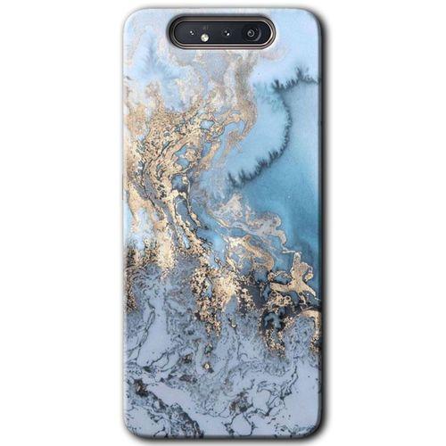 Samsung Galaxy A80 Kılıf HD Desen Baskılı Arka Kapak - Eski Mermer