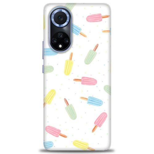 Huawei Nova 9 Kılıf HD Baskılı Kılıf - Renkli Dondurmalar + Tam Ekran Koruyucu