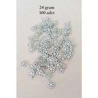 Oya Abiye Bileklik Kolye Pleksi Metalik Plastik Pul Gümüş Renk 24 gram 300 adet - BNC588