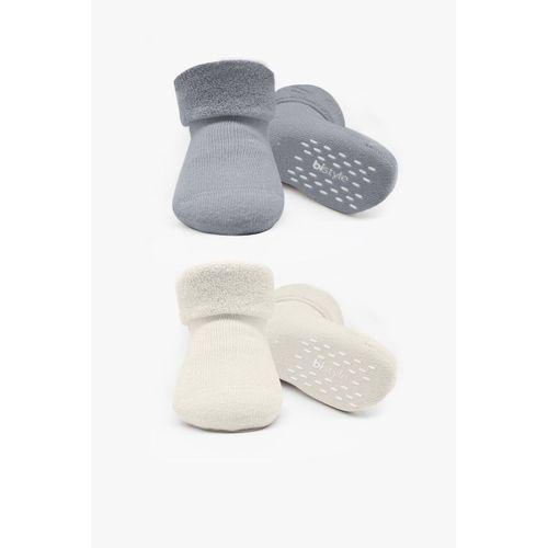 Bi̇style 2'li Havlu Soket Kaymaz Basic Boy 10508 Gri