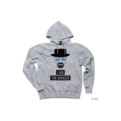 Breaking Bad I am Danger Gri Kapşonlu Sweatshirt Hoodie