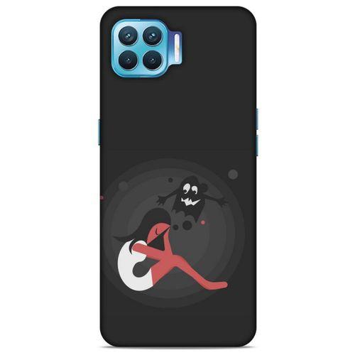 Oppo Reno 4 Lite Kılıf Depresyon (34) Slim Armor Kılıf Yeşil Fuşya