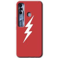 Tecno Spark 7 Pro Kılıf HD Desen Baskılı Arka Kapak - Flash Logo