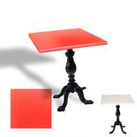 Dockers Çipa 1001 Döküm Ayak Kare Masa 60X60 cm - (Werzalit, Wermodin ve Allzalit Tabla) - Kırmızı