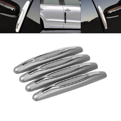 Zhltools Araç 4 Parça Kapı Anti Scratch Çizik Önleyici Tampon Koruma Gri
