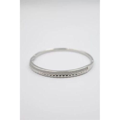 Taşlı Vip Bilezik - Gümüş