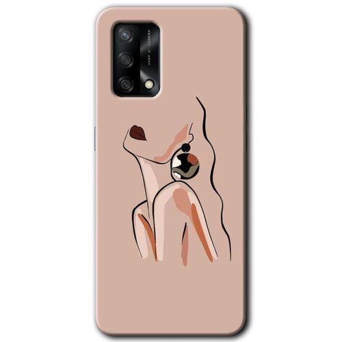 Oppo A54 Kılıf HD Desen Baskılı Arka Kapak + Temperli Cam - Çizim Silüet