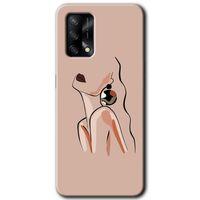 Oppo A54 Kılıf HD Desen Baskılı Arka Kapak + Temperli Cam - Çizim Silüet