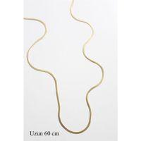 Uzun İnce İtalyan Zincir Kolye (60 cm) - Altın