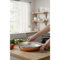 Turna Bakır Acemli Tava 2 No 16 Cm Makine Dövme Kırmızı Turna7558-1