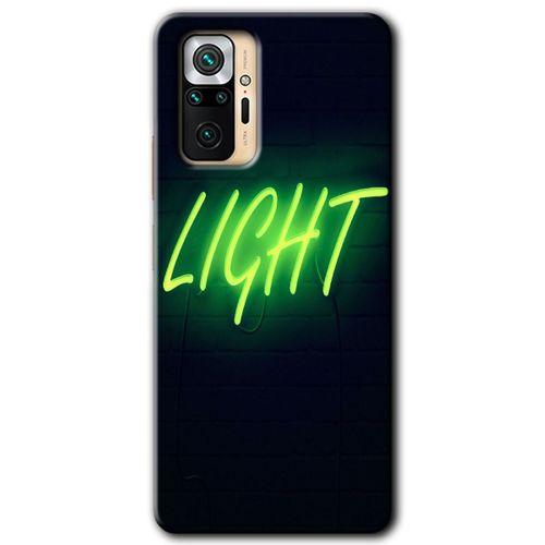 Xiaomi Redmi Note 10 Pro Kılıf Baskılı Kapak - Neon İnscription + 5D Tam Kaplayan Cam