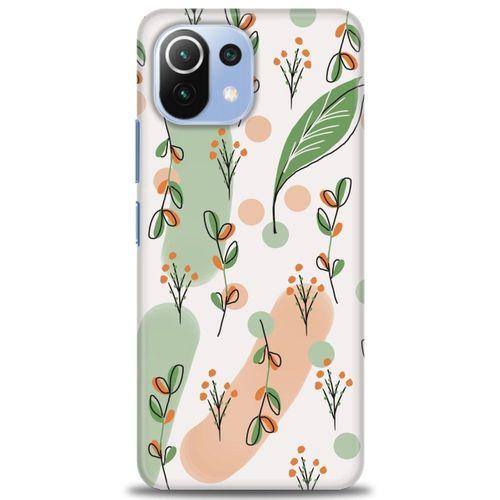 Xiaomi Mi 11 Lite Kılıf HD Baskılı Kılıf - Flower Pattern + Tam Ekran Koruyucu