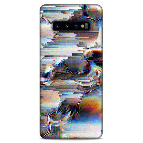 Lopard Samsung Galaxy S10 Plus Uyumlu Kılıf PiXel (21) Koruyucu Kapak Beyaz