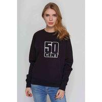 50 Cent Logo Baskılı Siyah Kadın Sweatshirt