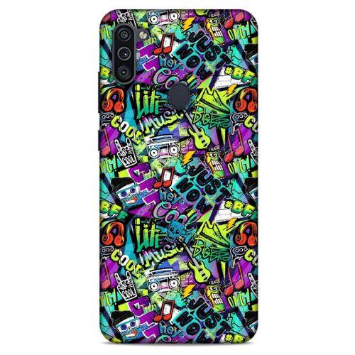 Graffitix (1) Desenli Silikon Kapak Samsung Galaxy M11 Kılıf