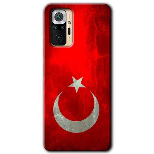 MRCİLETİSİM Xiaomi Redmi Note 10 Pro Kılıf Kapak - Albayrak +Hayalet Ekran Yandan Gözükmez