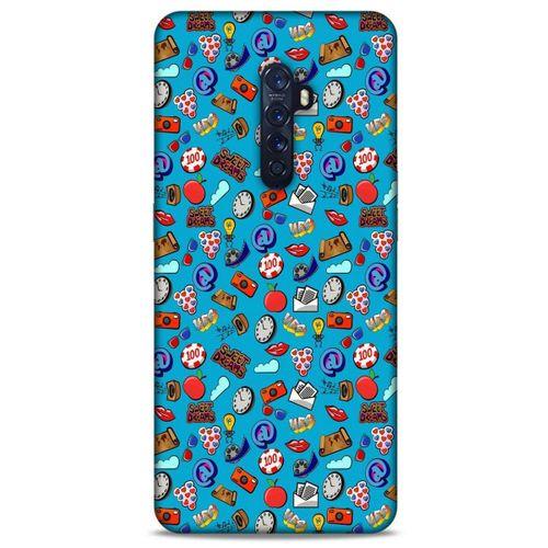 Retro (21) Desen Koruyucu Kapak Renkli Oppo Reno 2 Kılıf