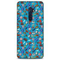 Retro (21) Desen Koruyucu Kapak Renkli Oppo Reno 2 Kılıf