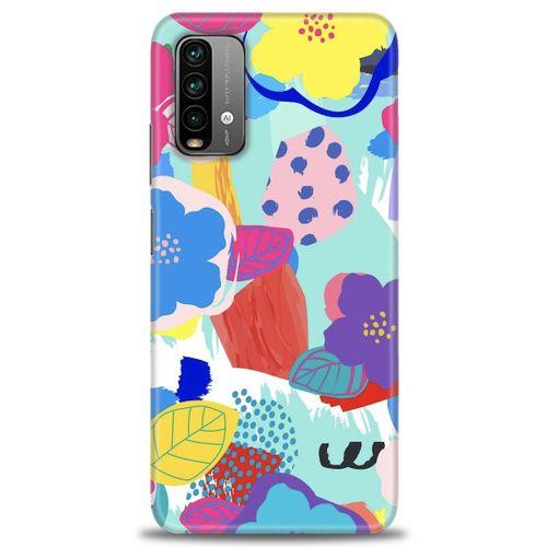 Xiaomi Redmi 9T Kılıf HD Baskılı Kılıf - Flowers + Tam Ekran Koruyucu