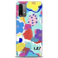 Xiaomi Redmi 9T Kılıf HD Baskılı Kılıf - Flowers + Tam Ekran Koruyucu