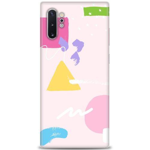 Samsung Galaxy Note 10 Plus Kılıf HD Baskılı Kılıf - Üçgen Kare + Tam Ekran Koruyucu
