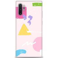 Samsung Galaxy Note 10 Plus Kılıf HD Baskılı Kılıf - Üçgen Kare + Tam Ekran Koruyucu