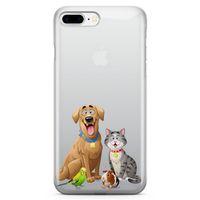 Apple iPhone 7 Plus Kılıf Gülen Patiler Arka Kapak Koruma Desenli Full Koruyucu