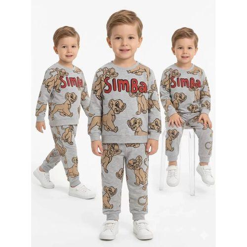 2-5 Yaş Aslan Baskılı Penye Çocuk Takımı