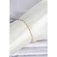 CM 14K Gold Renk Ezme Burgu Zincir Model Kadın Bileklik