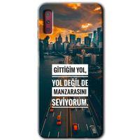 Galaxy A7 2018 Kılıf HD Desen Baskılı Arka Kapak - Manzara Seviyorum + Kırılmaz Cam