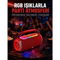 20w Güçlü Ses Çift Sürücülü Rgb Led Işıklı Bluetooth 5 3 Hoparlör