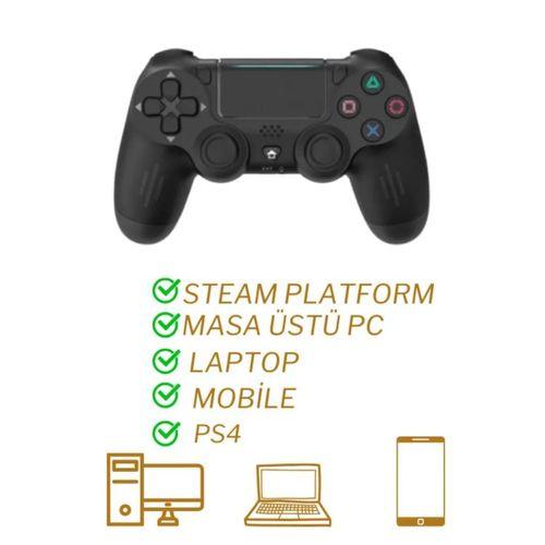 Ps4 Kol Wireless Bt Kablosuz Oyun Kolu Ps4 Joystick Tablet Telefon Pc Uyumlu Titreşimli Oyun Kolu
