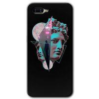 Oppo Rx 17 Neo Kılıf HD Desen Baskılı Arka Kapak - Heykel + Kırılmaz Cam