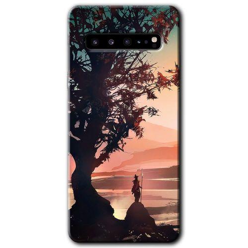 Galaxy S10 Plus Kılıf HD Desen Baskılı Arka Kapak - Yalnız Savaşcı + Kırılmaz Cam