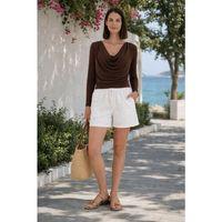 ALEXANDERGARDI Degaje Yaka Dökümlü Bluz