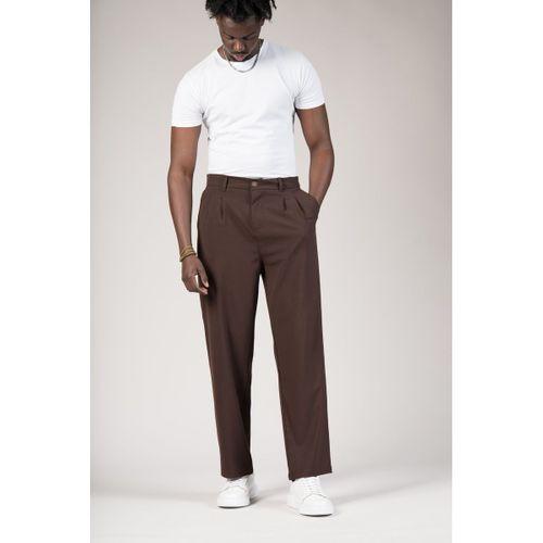 Çift Pileli Arka Beli Lastikli Geniş Paça Baggy Yazlık Kumaş Pantolon