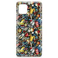 Samsung Galaxy Note 10 Lite Kılıf Dambıl Bilardo Doodle Arka Kapak Koruma Desenli Full Koruyucu