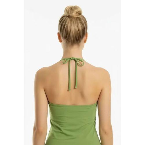 Boyundan Bağlamalı Taş İşlemeli Atlet