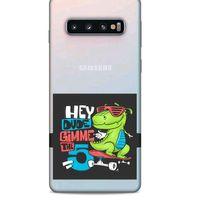 Zoologix (57) Samsung Galaxy S10 Şeffaf Kılıf Silikon Desenli