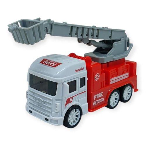 İş Makinaları Serisi - Sürtmeli İtfaiye Aracı 12 cm  - Merdiven