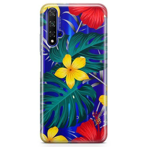Honor View 20 Kılıf Marmaris Çiçekleri Arka Kapak Koruma Desenli Full Koruyucu