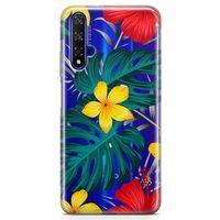 Honor View 20 Kılıf Marmaris Çiçekleri Arka Kapak Koruma Desenli Full Koruyucu