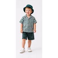 2/6 Yaş Denim Şapkalı Şortlu 3lü Çocuk Takımı
