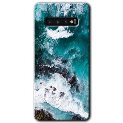 Samsung Galaxy S10 Kılıf HD Desen Baskılı Arka Kapak + Temperli Cam - Deniz Kıyısı