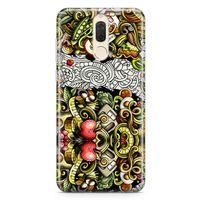 Huawei Mate 10 Lite Kılıf Diyet Doodle Arka Kapak Koruma Desenli Full Koruyucu