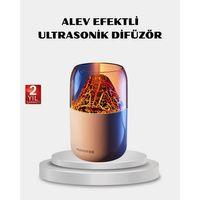 280ml Alev Işıklı Ultrasonik Hava Nemlendirici Sessiz Ve Usb Şarjlı